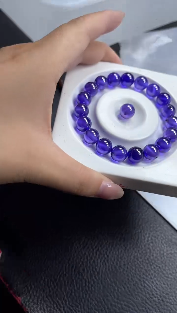 散珠天然锆石未镶嵌M383 深紫锆石10mm3个15元