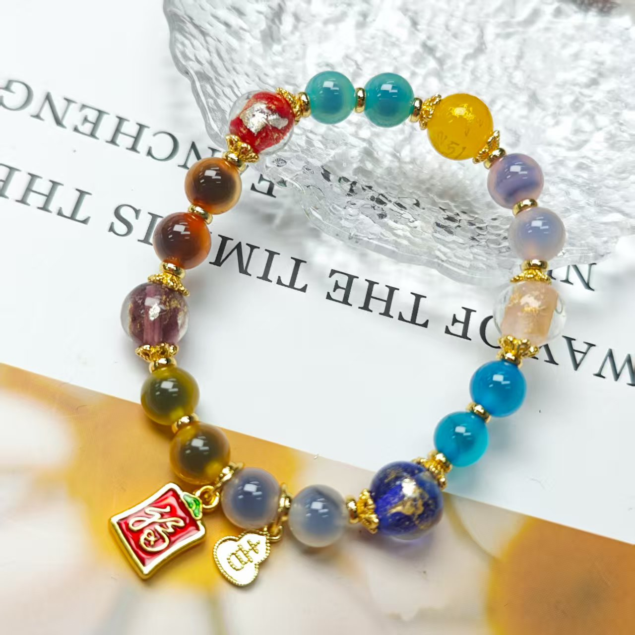 非金属玻璃手链 【敦煌壁】琉璃设计手链8+(多样发其一) YS119