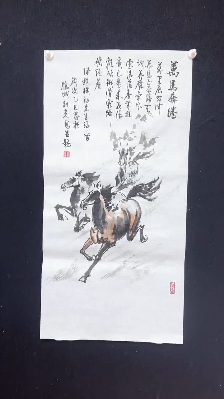 【闪购商品】国画绘画万马奔腾