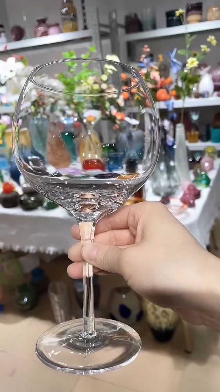 【闪购商品】水晶玻璃2只底托造型大肚红酒杯