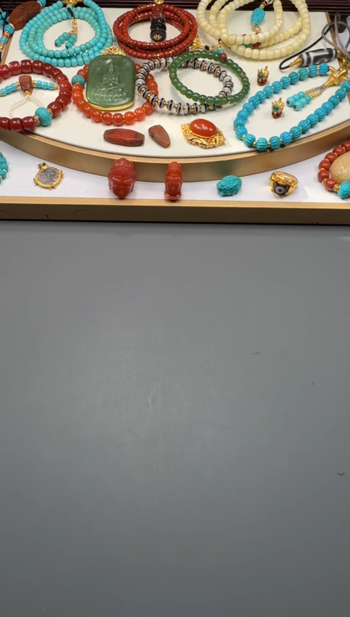 18K金镶嵌配饰南红玛瑙潮****～1111