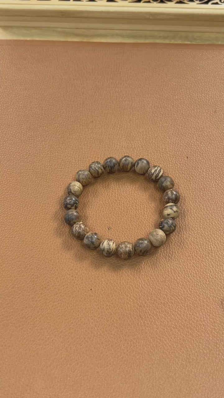 【闪购商品】沉香手串香港虎斑棋1.0单圈02022562