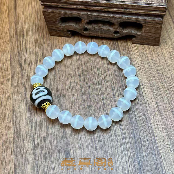 血域白一线财神手串