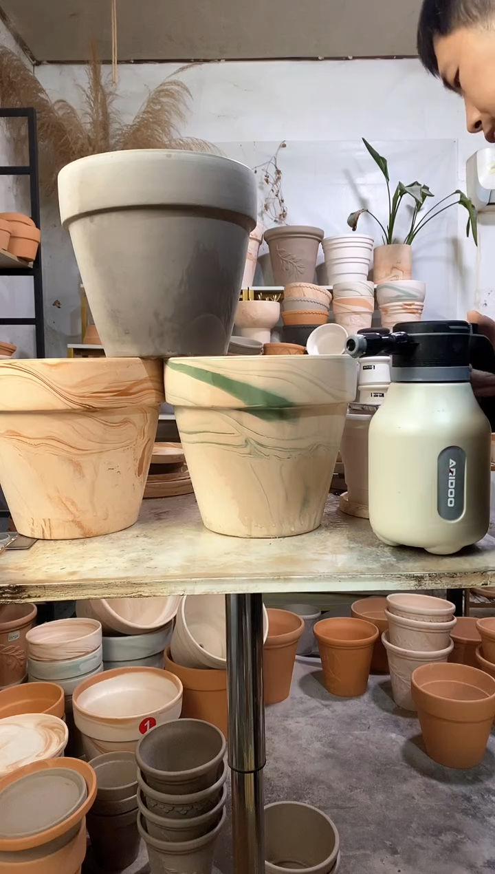 26*24陶盆3色组合 3盆无托