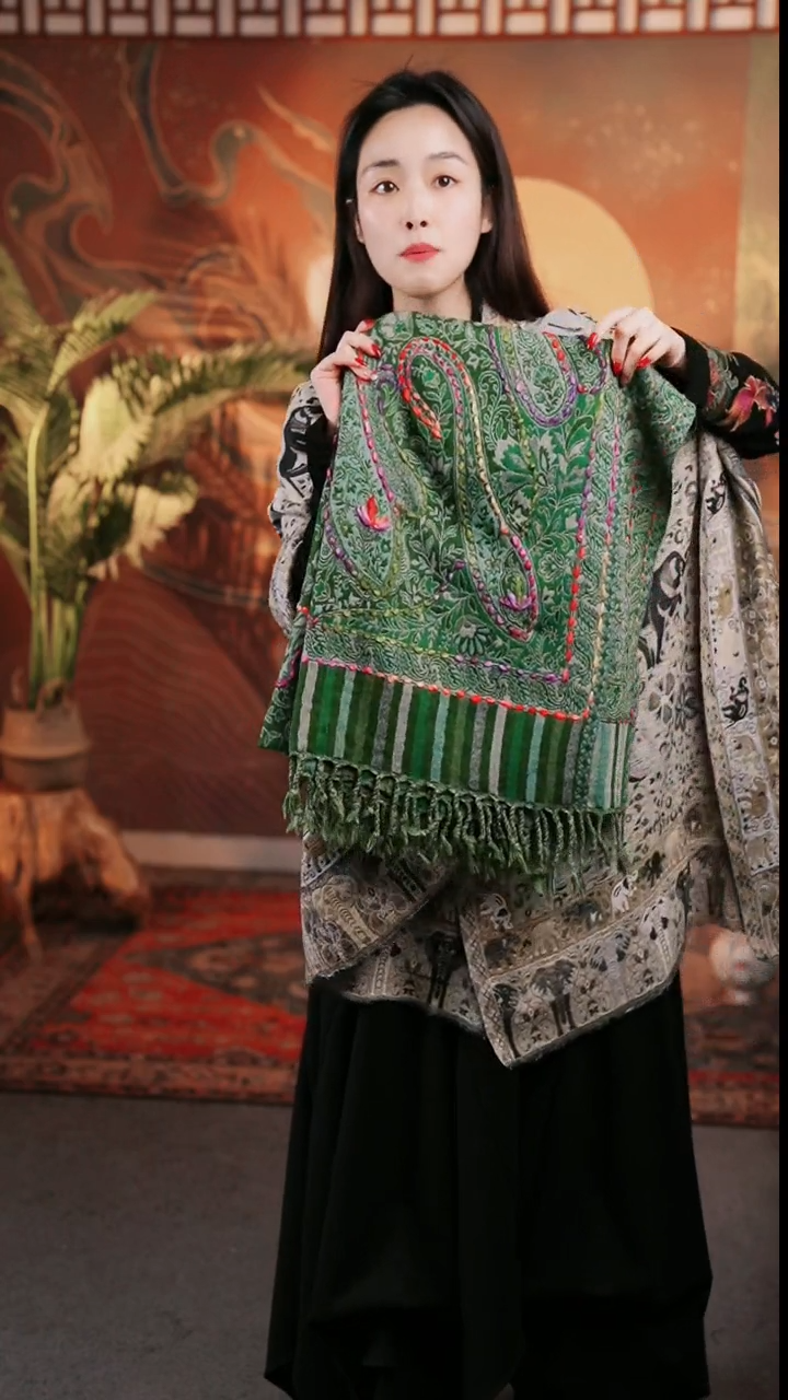 绿色围巾款式269