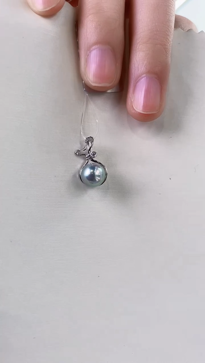 【闪购商品】海水珍珠吊坠(不含链)18K金镶嵌7.5-8真多麻吊坠