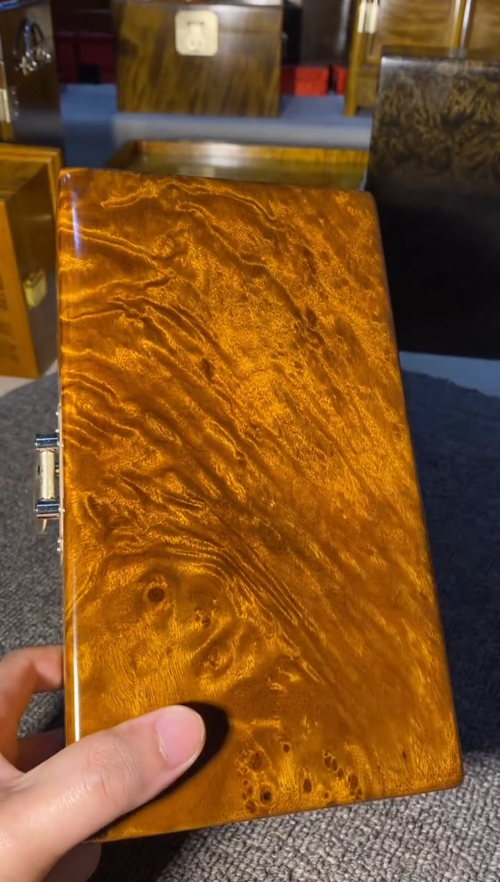 【闪购商品】金丝楠木艺金丝楠首饰盒F4