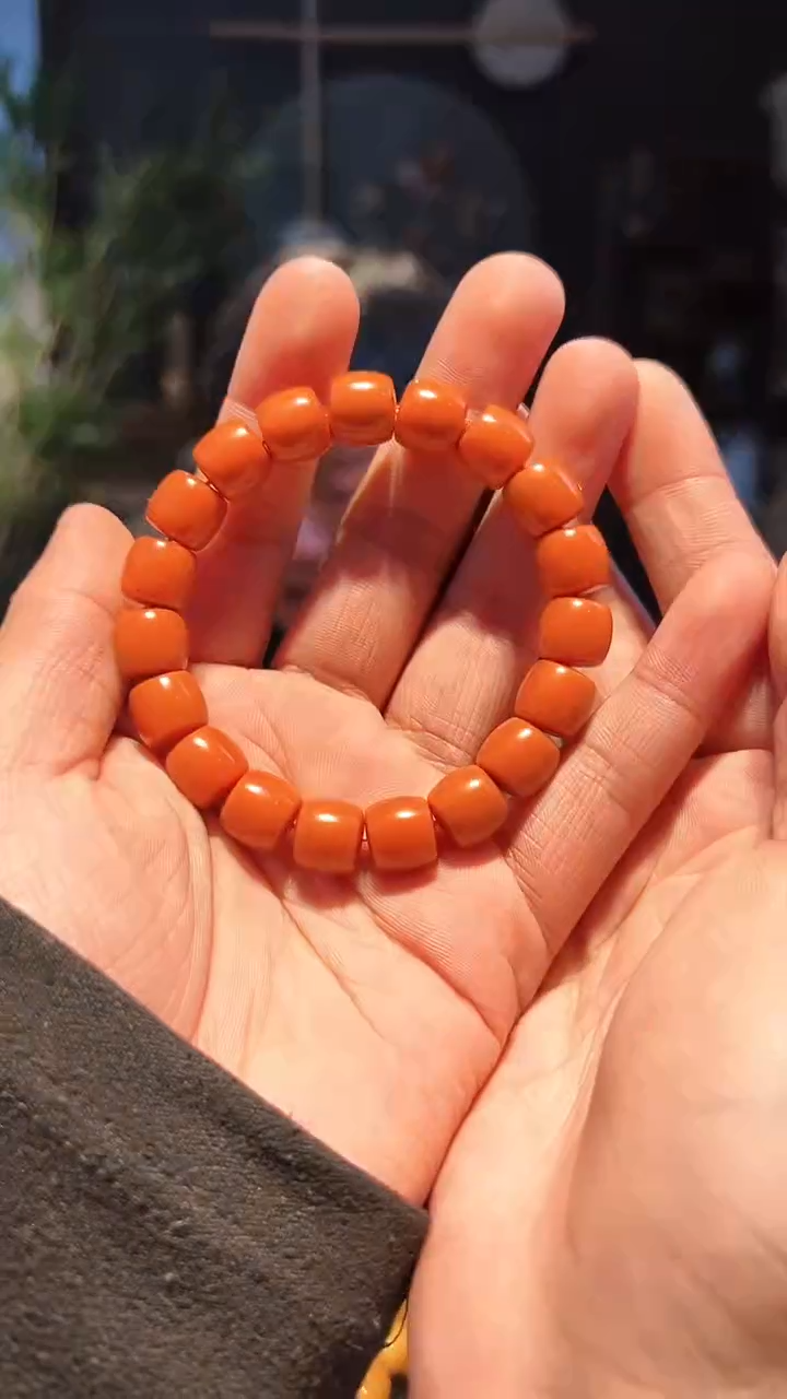 【闪购商品】南红玛瑙手链未镶嵌11+直切柿子黄