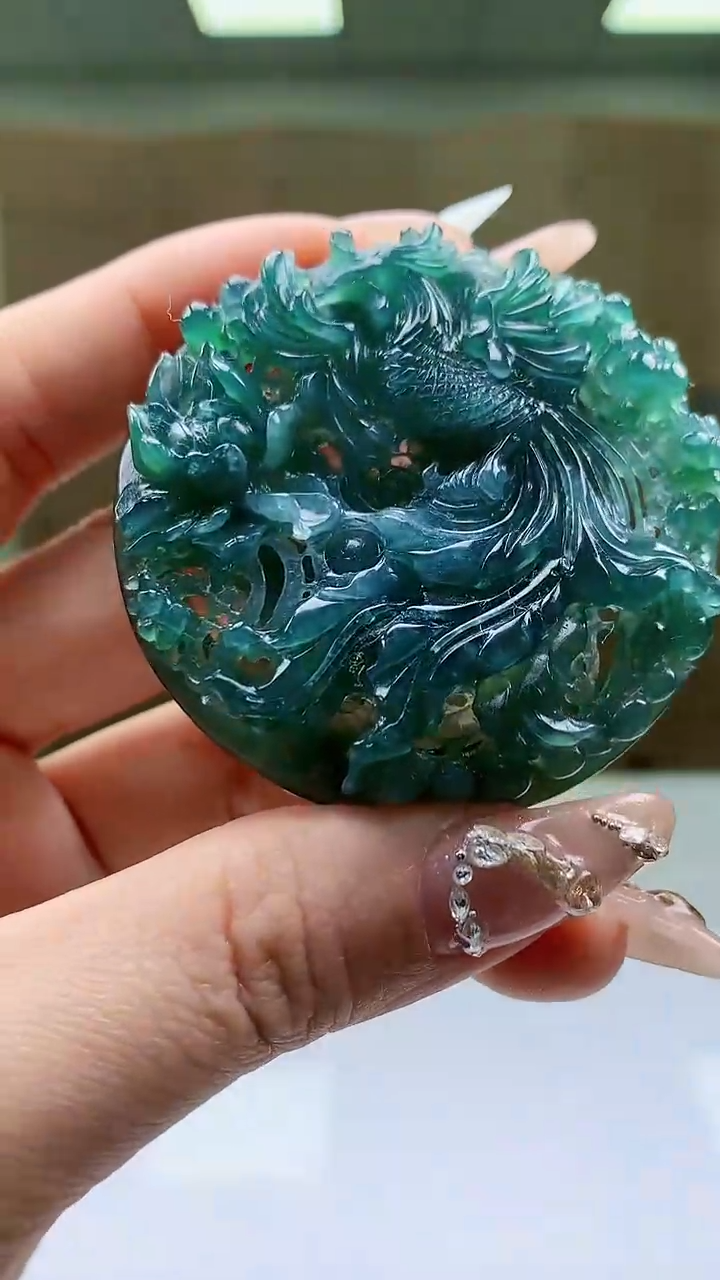 【闪购商品】定制翡翠未镶嵌4812ty-毛货挂件61