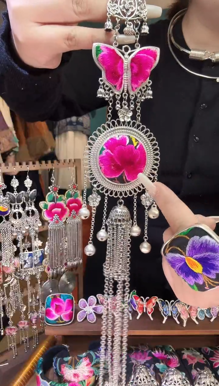 刺绣纯手工民族风刺绣压襟