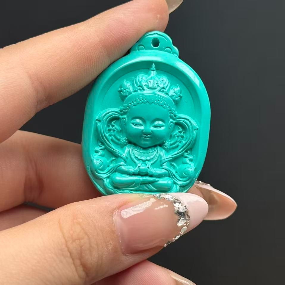 无品牌374 果冻绿扎基拉姆精工琉璃配饰