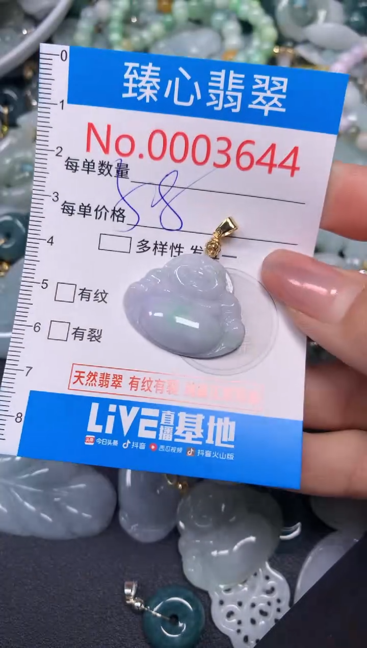 【闪购商品】翡翠颈饰未镶嵌含绳0003644