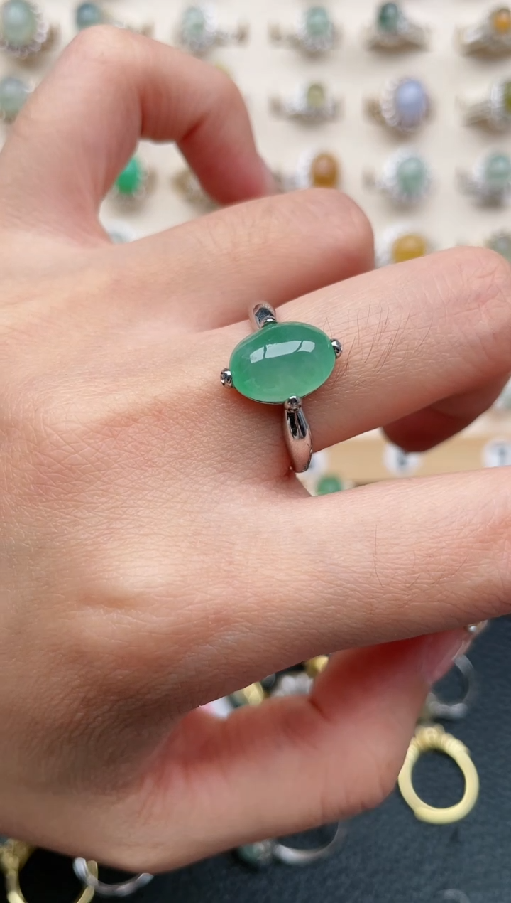 【闪购商品】翡翠戒指银S925镶嵌1111