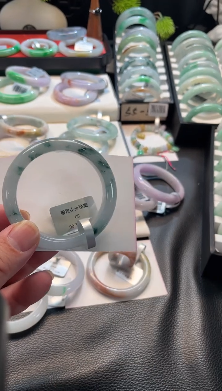 未镶嵌手镯翡翠113号链接 53正圈