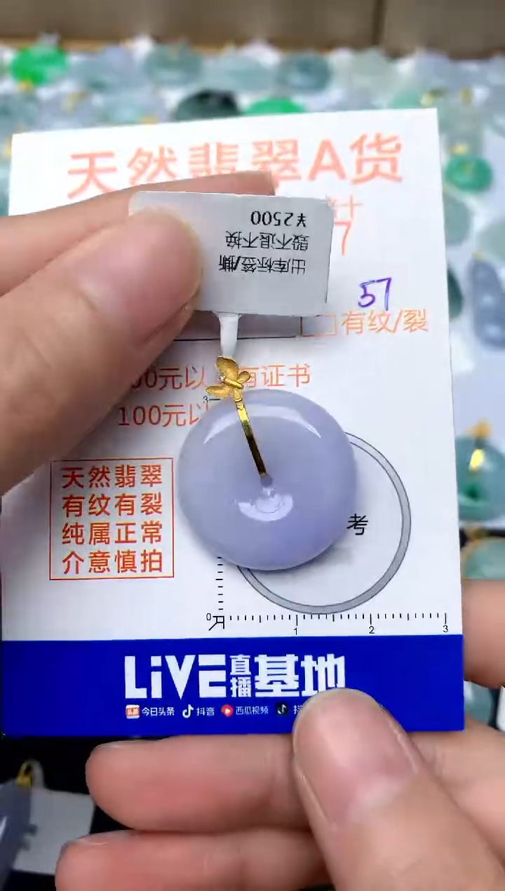 【闪购商品】翡翠颈饰18K金镶嵌57天然A货翡翠