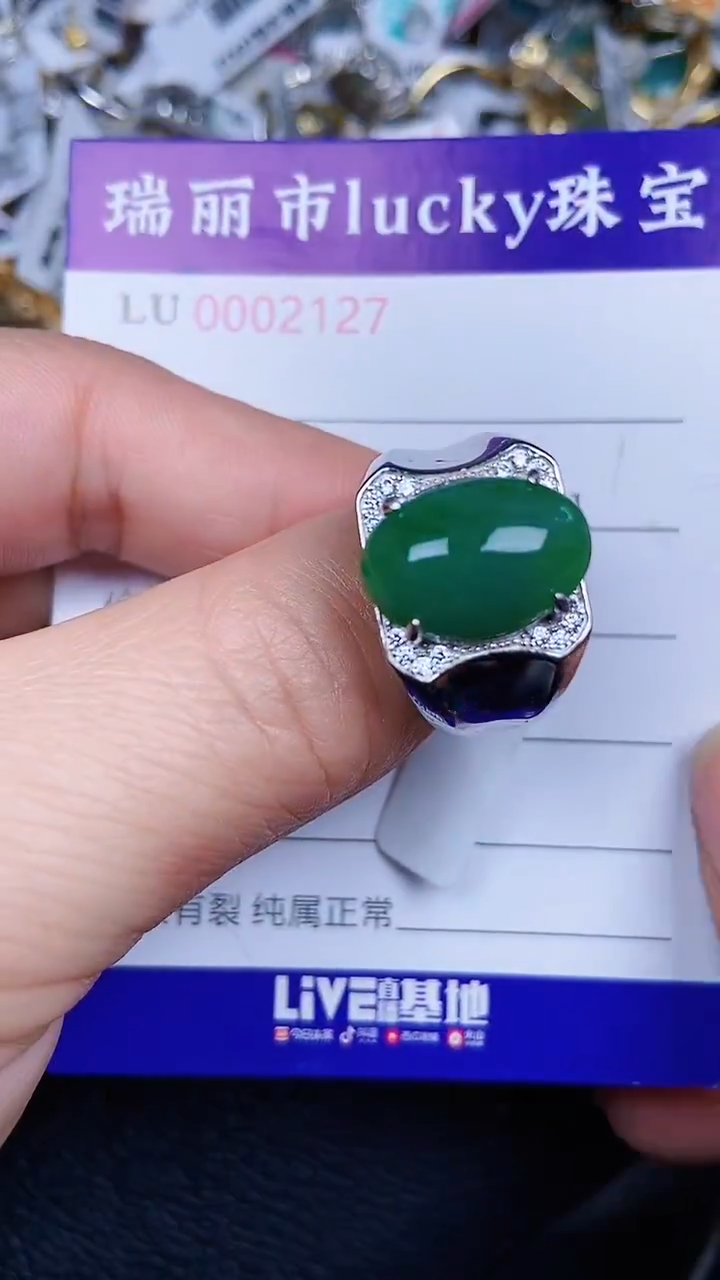 颈饰银S925镶嵌翡翠2127