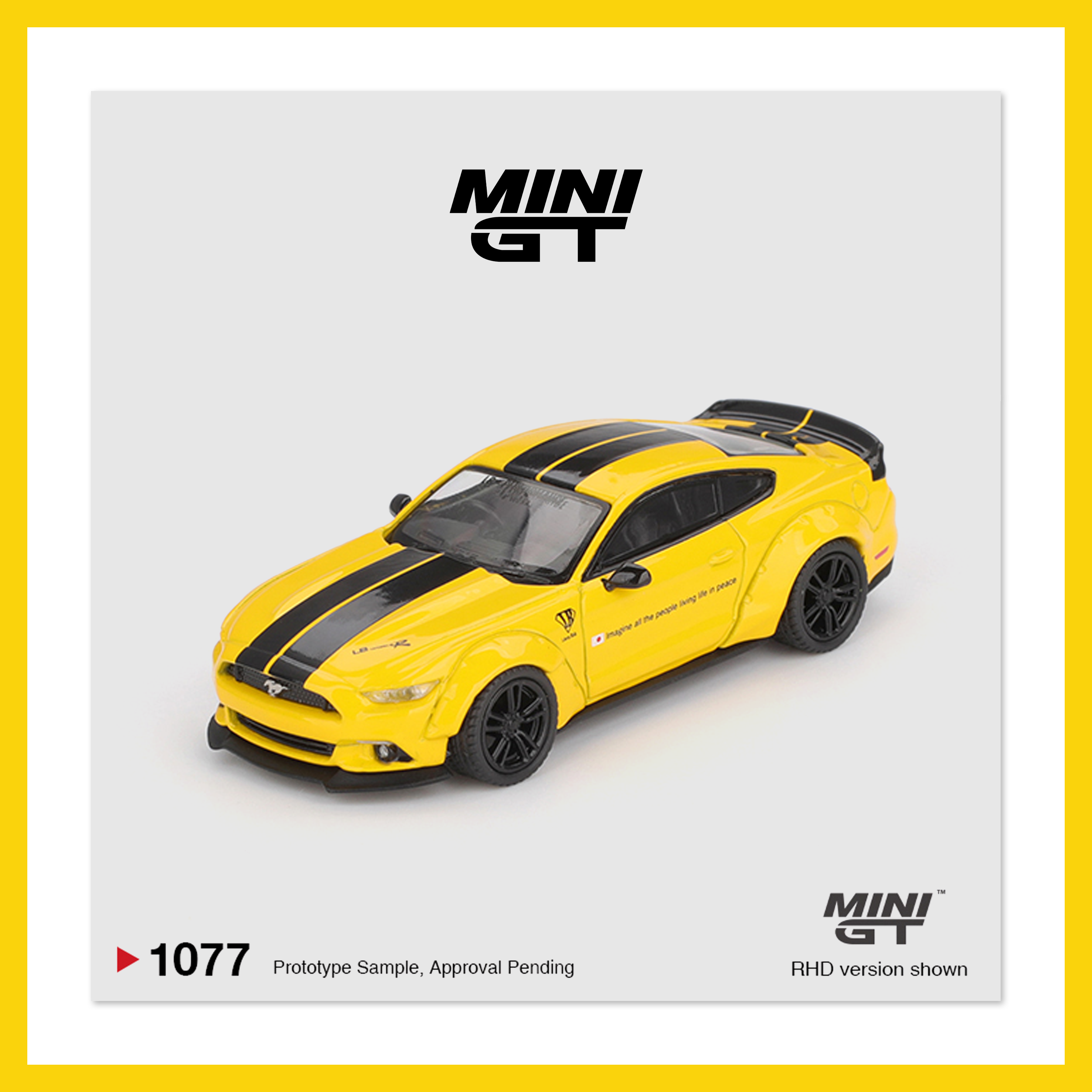 Mini GT[1077] 福特野马 LBWK Triple Yellow 1:64合金车模