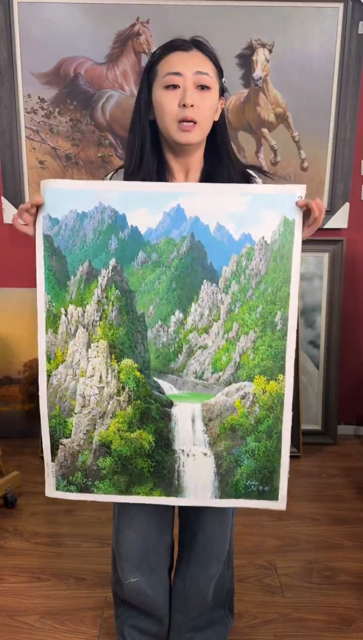 油画【111号】约50*70cm丨朝鲜原创纯手绘孤品油画丨顺丰包邮 