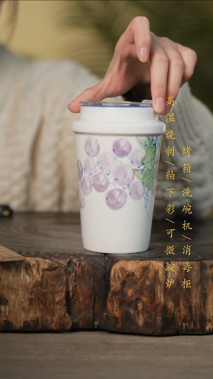 瓷片景德镇高温釉下彩可微波烤箱洗碗机