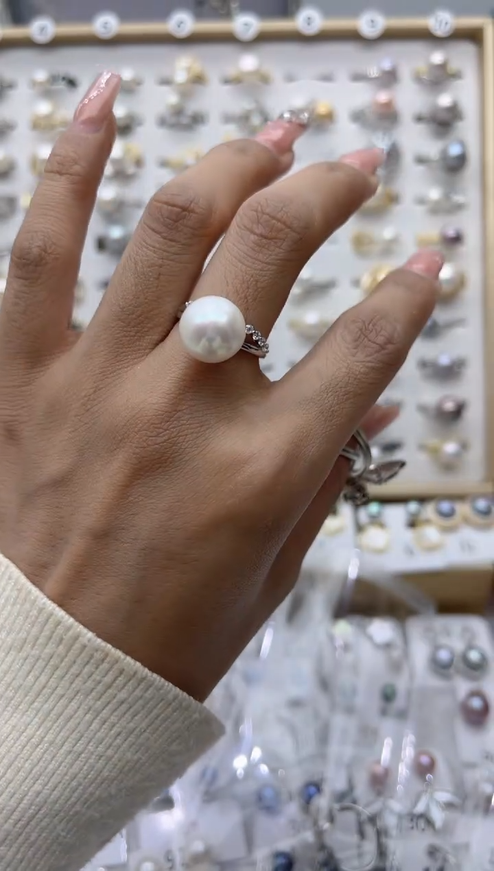 【闪购商品】淡水珍珠戒指银S925镶嵌23