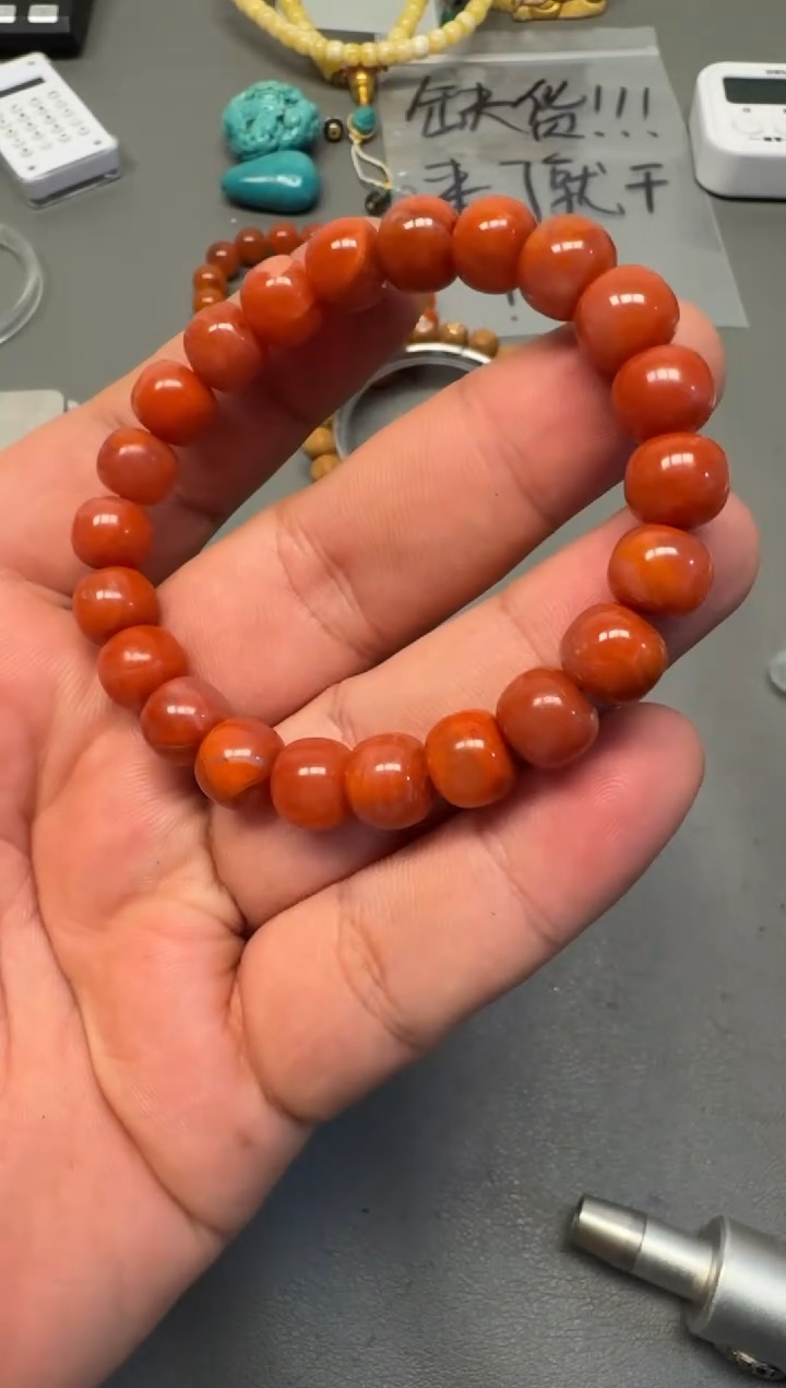 【闪购商品】南红玛瑙珠宝奇石合金南红手串