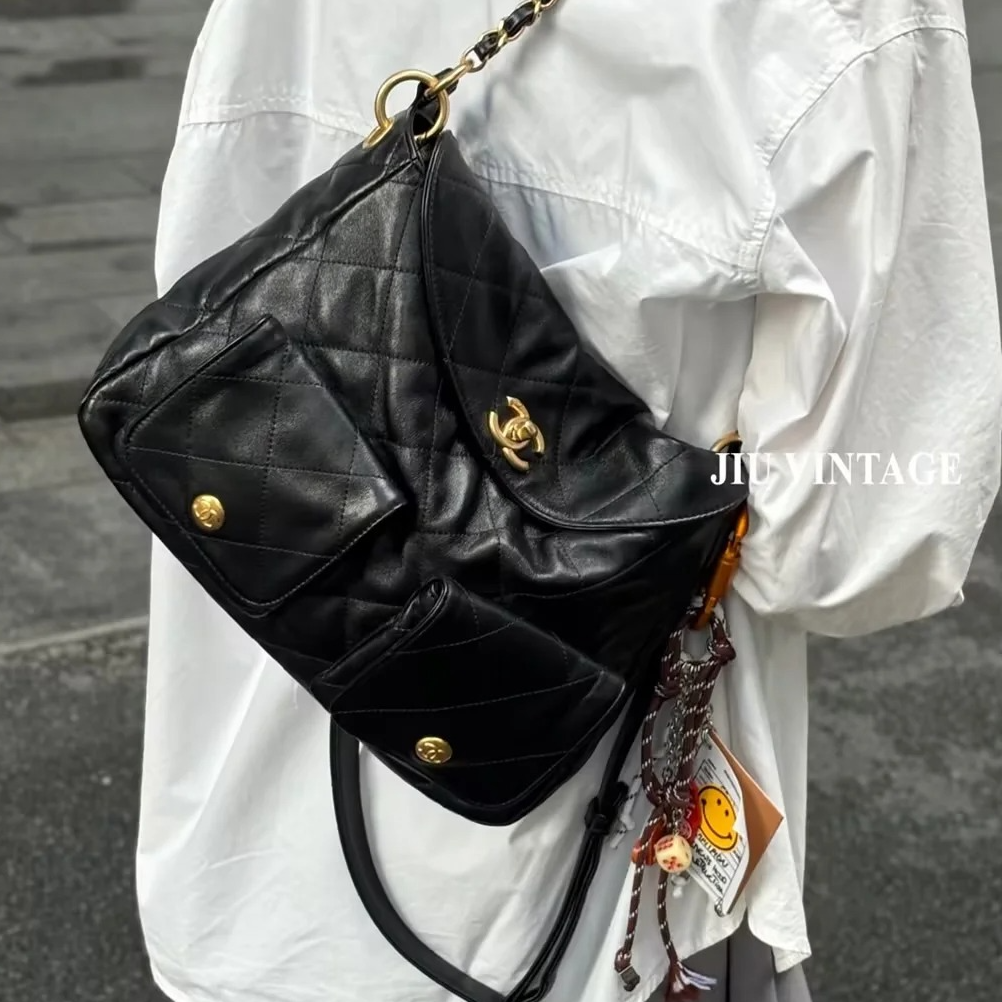 全新未使用 Chanel/香奈儿 小花攀攀24P Supple Twins大号皮革C