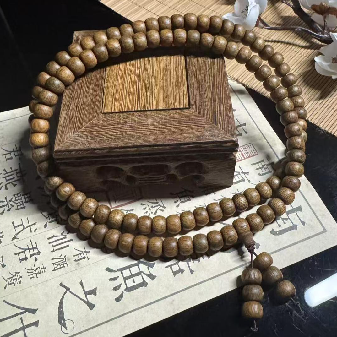 Y36.沉香【印尼达拉干多圈手串】8mm-沉水收藏级-NJ588100430-6