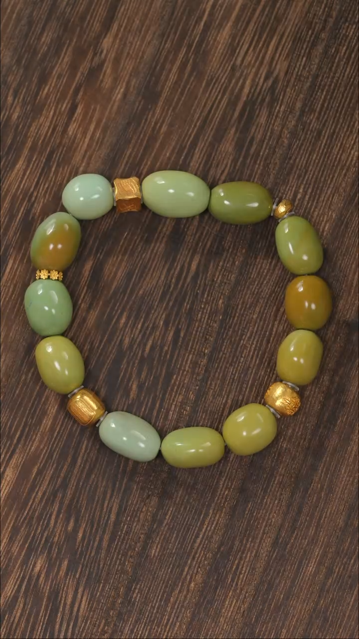 【闪购商品】绿松石手链18K金镶嵌1