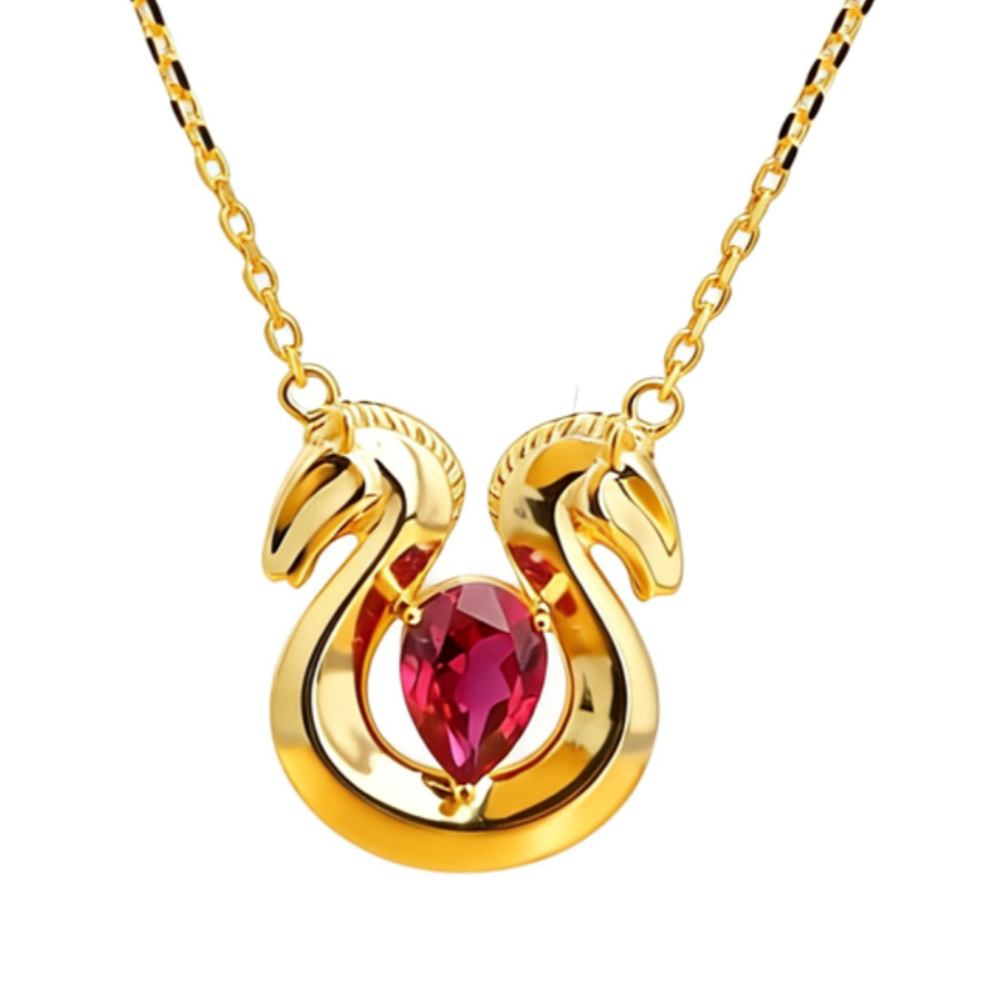 培育红宝石【大奇专属】银S925项链0.8ct JSWL122603