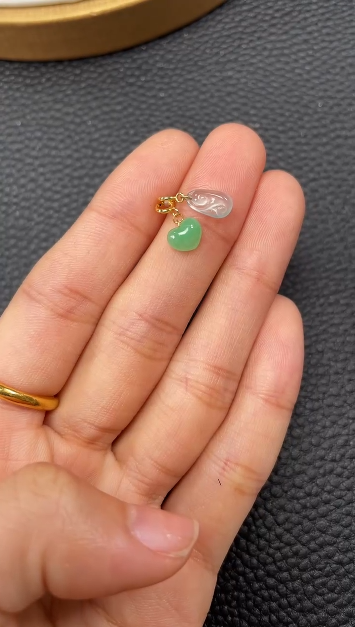 【闪购商品】翡翠吊坠(不含链)18K金镶嵌一个  JK 651