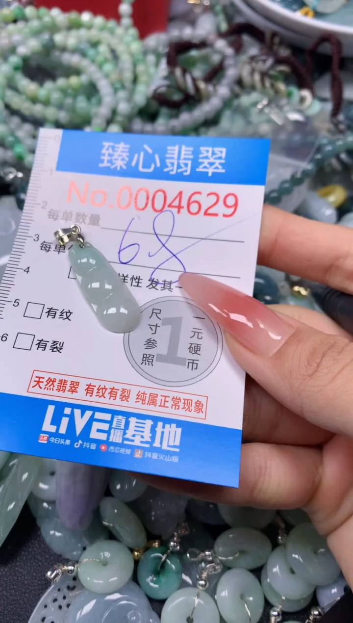 【闪购商品】翡翠颈饰未镶嵌含绳0004629