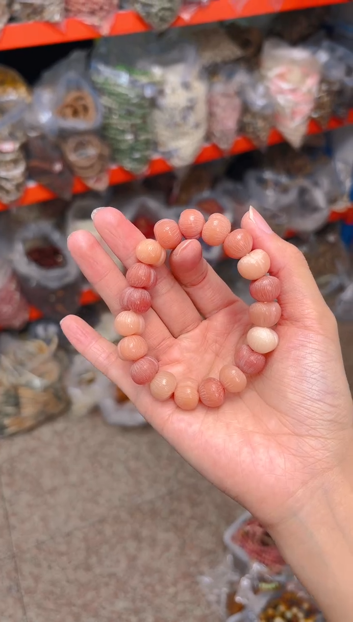 吊坠菩提根/象牙果粉色屁桃单圈