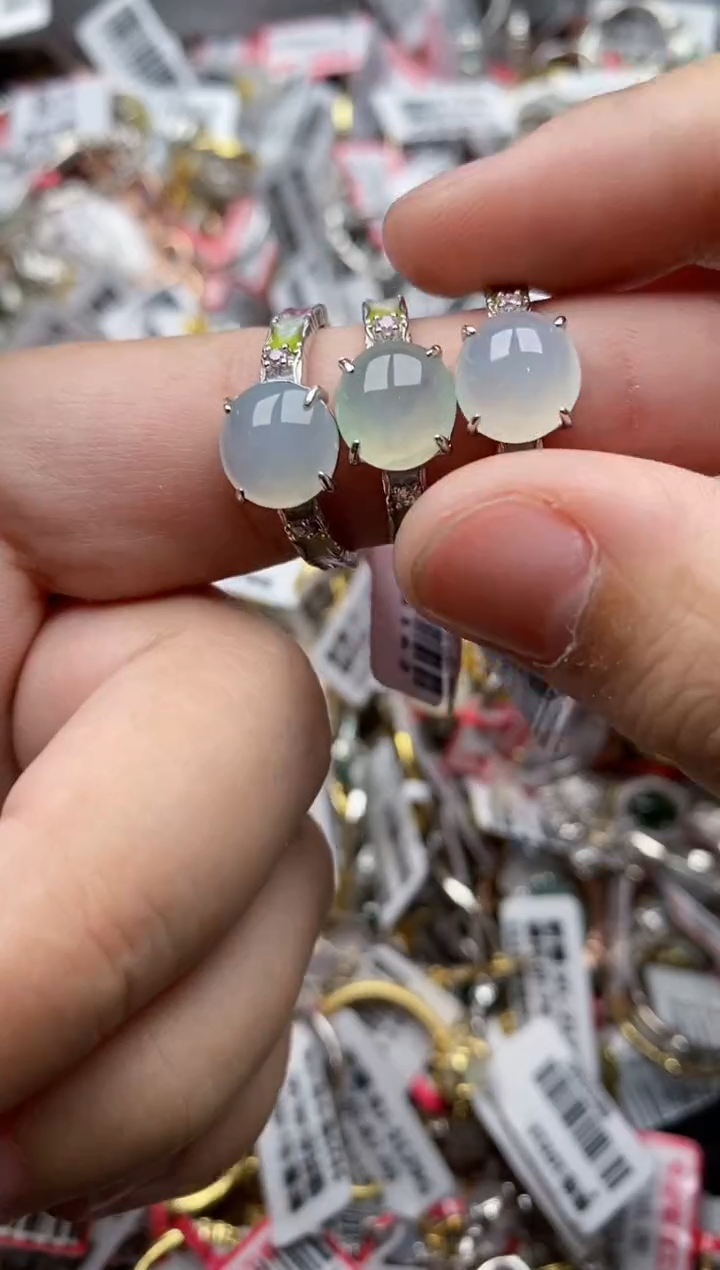 【闪购商品】翡翠戒指银S925镶嵌一单一个随机发货介意勿拍