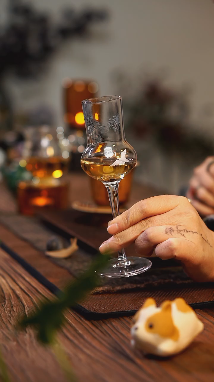 【闪购商品】小欢喜 仙鹤高足玻璃杯