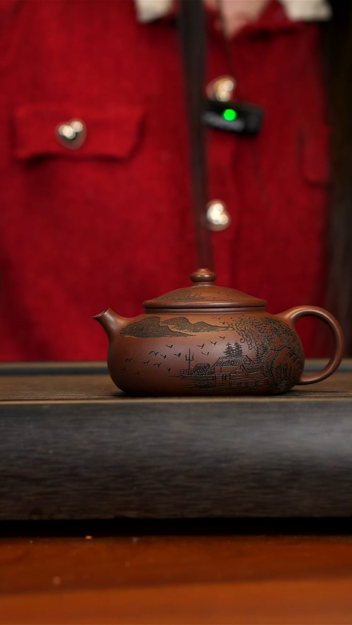 【闪购商品】紫砂茶壶宜兴紫砂寒江150cc