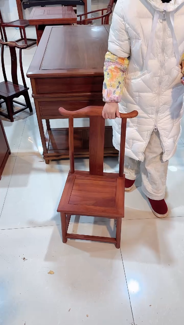 花梨木类家具缅甸花梨大果紫檀小官帽一对