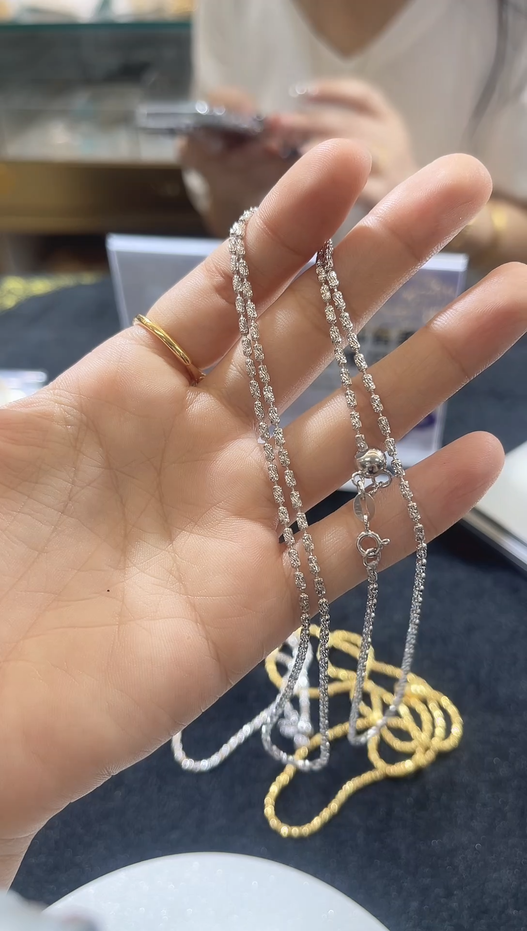 非金属无非金属无MN116-多样性其一发货发货钻s银项链（白色）