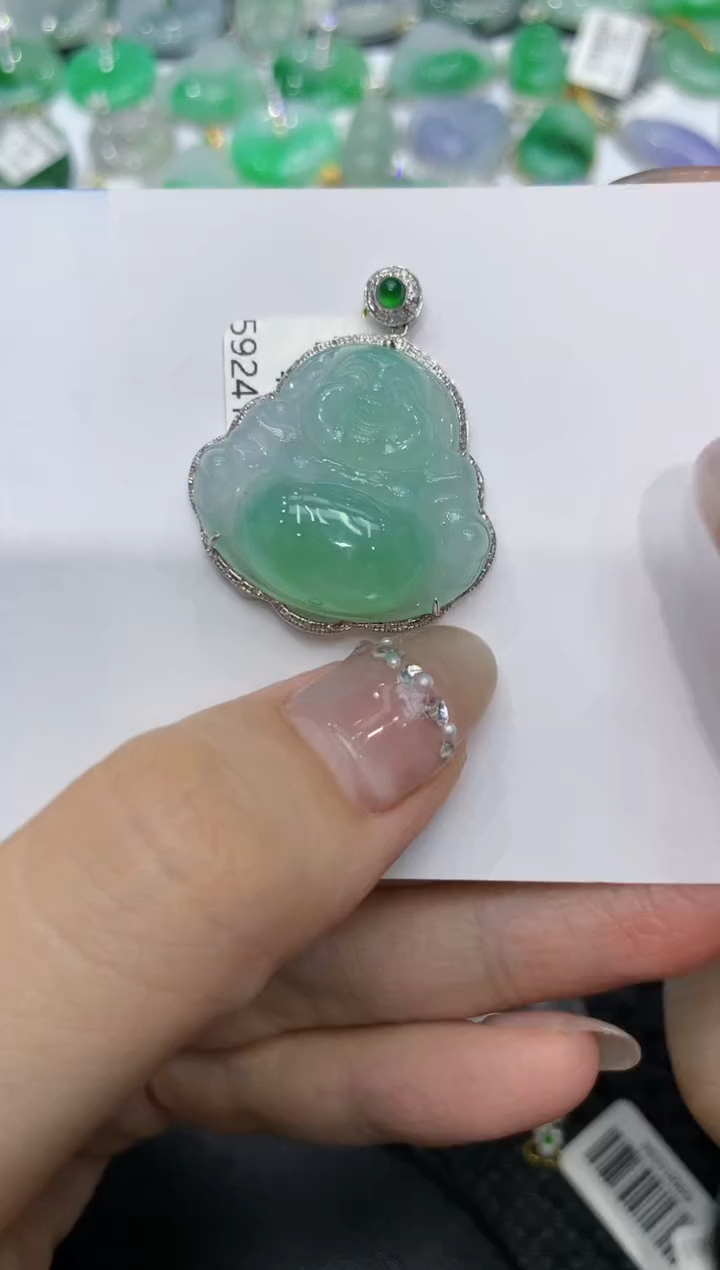 【闪购商品】翡翠颈饰18K金镶嵌222222222