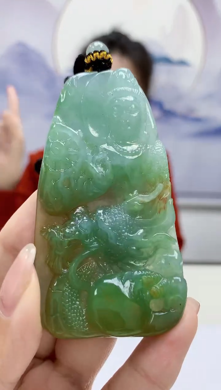 【闪购商品】定制翡翠未镶嵌5156kk-毛货挂件观音192