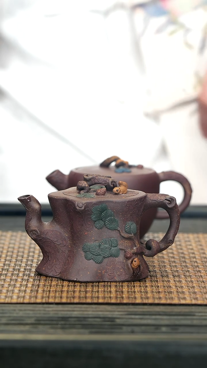 【闪购商品】紫砂茶壶47束腰小松桩