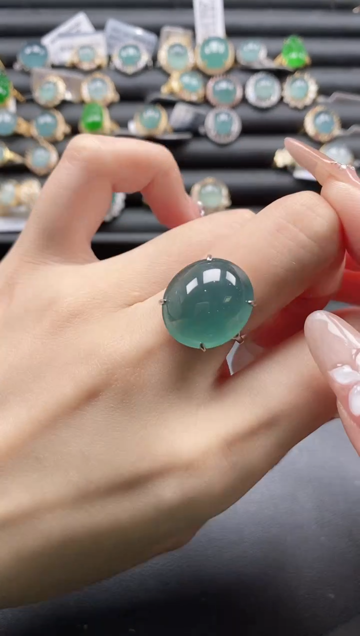 【闪购商品】翡翠戒指银S925镶嵌11111
