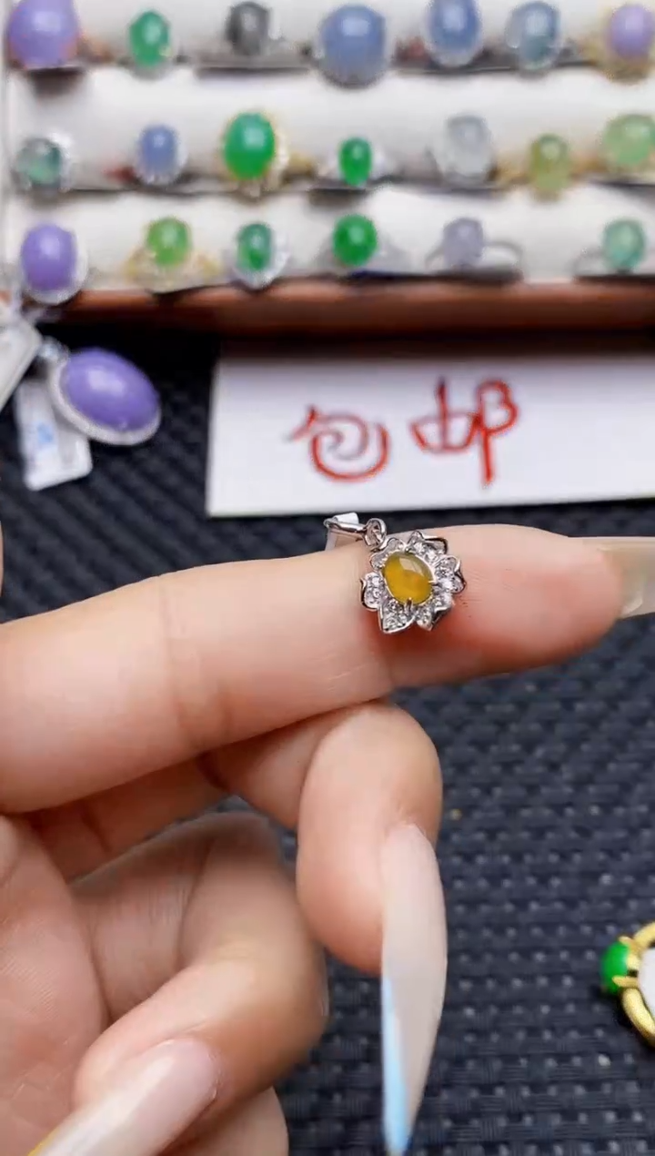 银S925镶嵌戒指翡翠5623