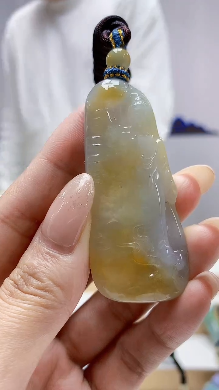 未镶嵌定制翡翠4898MM-毛货挂件183