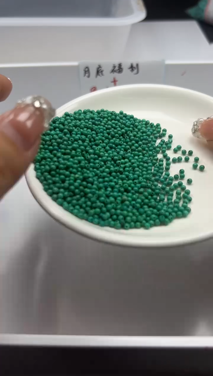 未镶嵌颈饰玛瑙/玉髓w411高瓷绿*松2mm*100颗