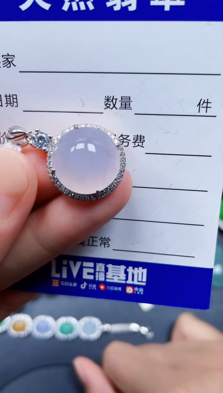 银S925镶嵌翡翠耳饰156