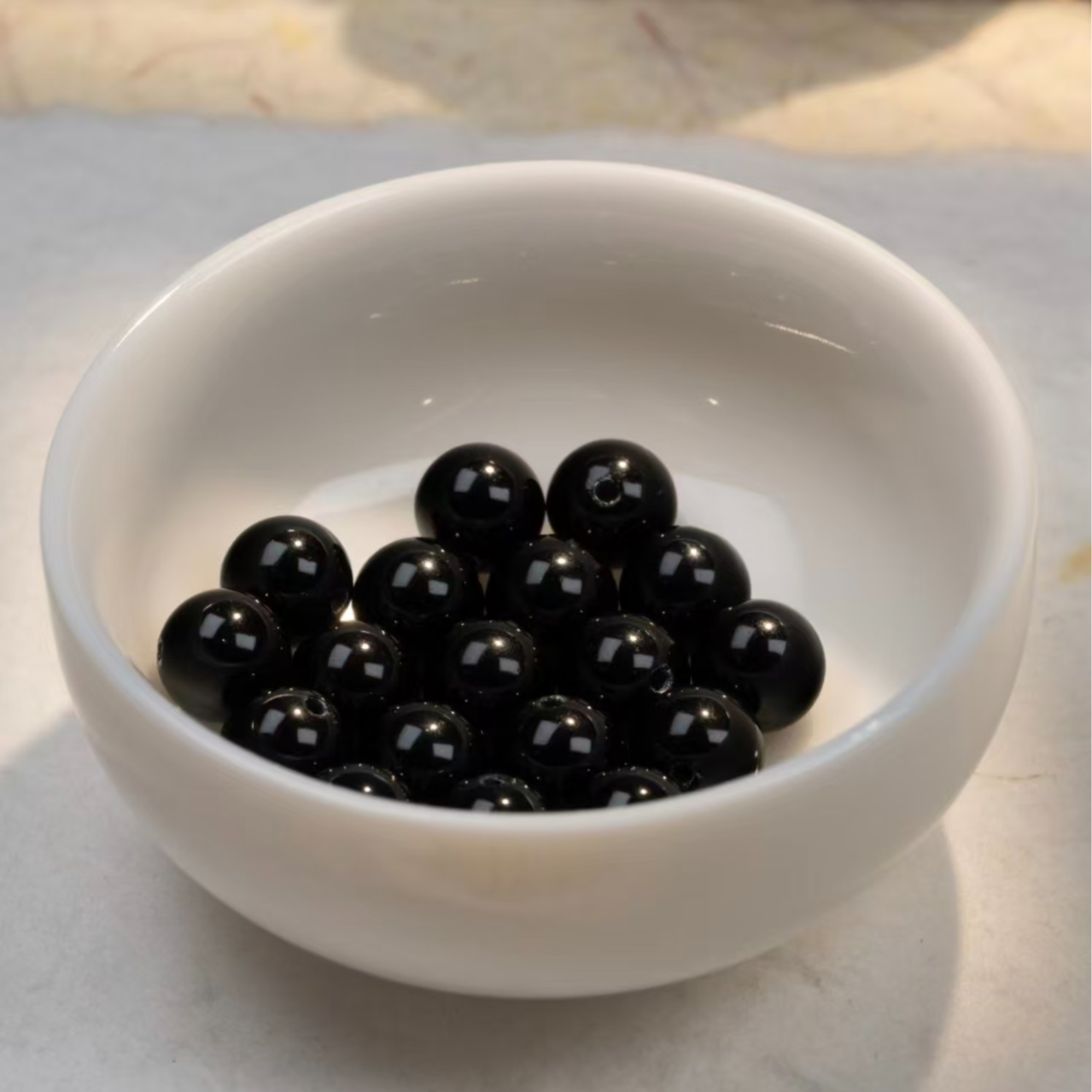 【假一罚四】天然黑曜石散珠