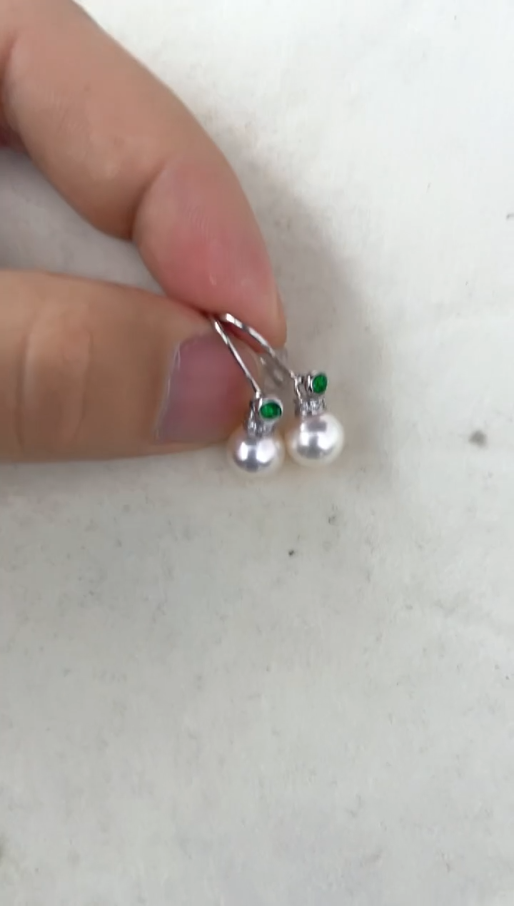 【闪购商品】海水珍珠耳饰银S925镶嵌耳钩