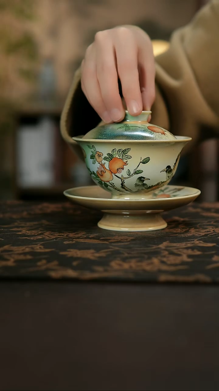 景德镇陶瓷杯碗柴烧多人