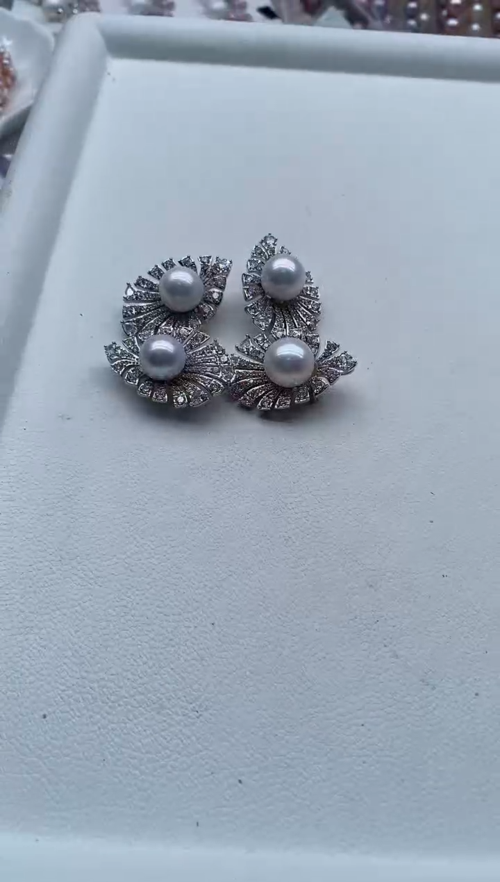 合金胸针淡水珍珠多样性发其一，非无暇