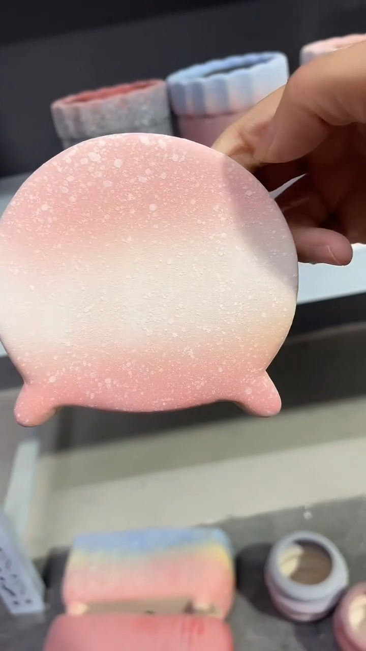 麦饭石粗陶多肉花盆口径8*7*9